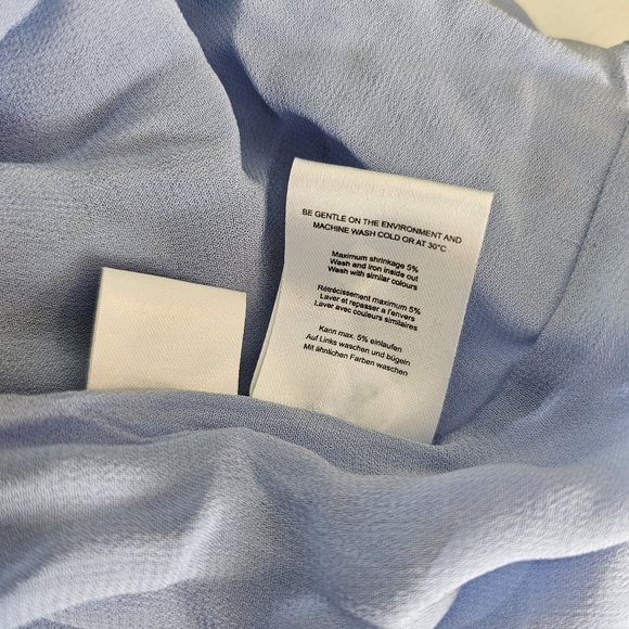 Ganni Dainty Georgette Dress In Serenity Blue - Picture 8 of 9